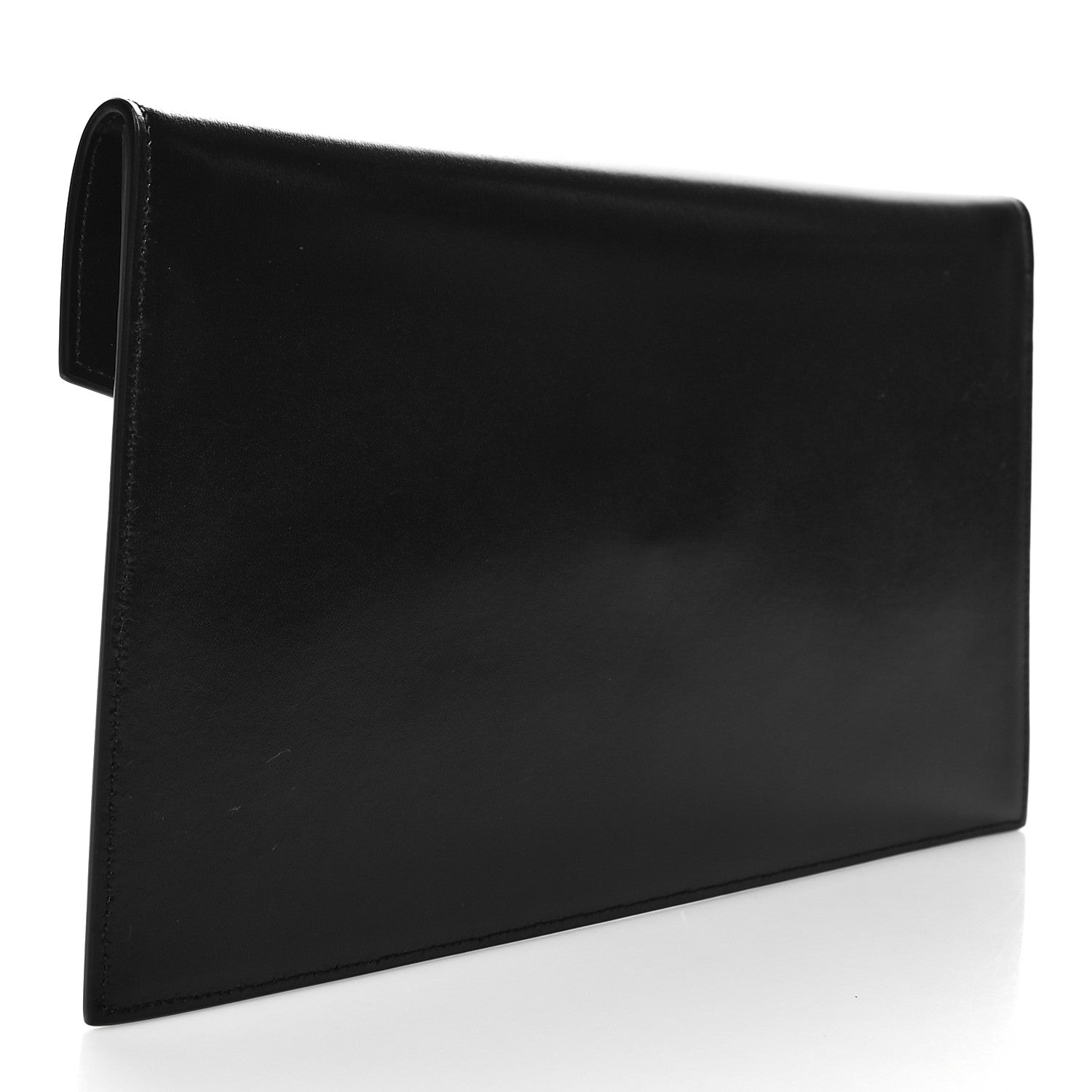 Saint Laurent Smooth Shiny Calfskin Monogram Uptown Pouch Black 3 of 11