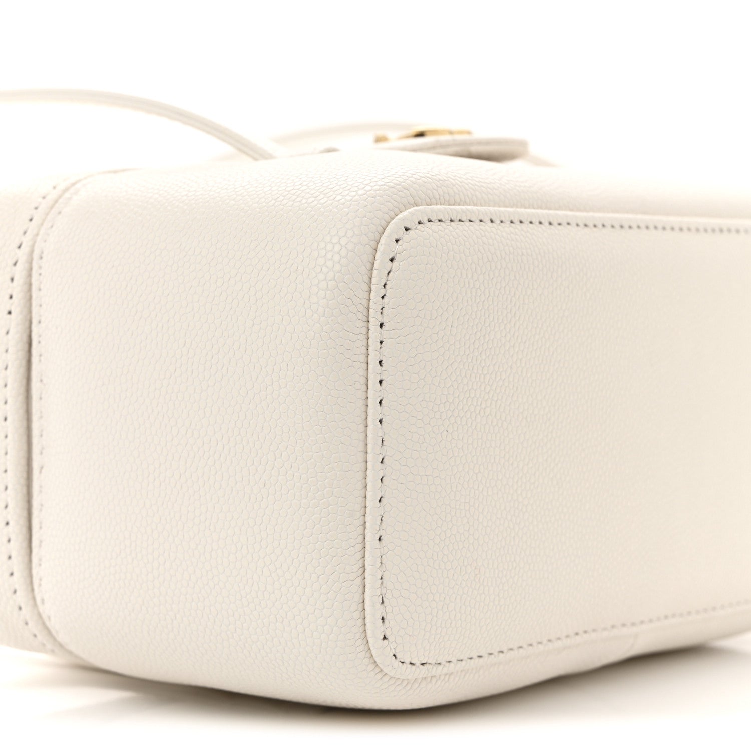 Chanel Shiny Caviar Preppy Coco Long Vanity With Strap White 9 of 10