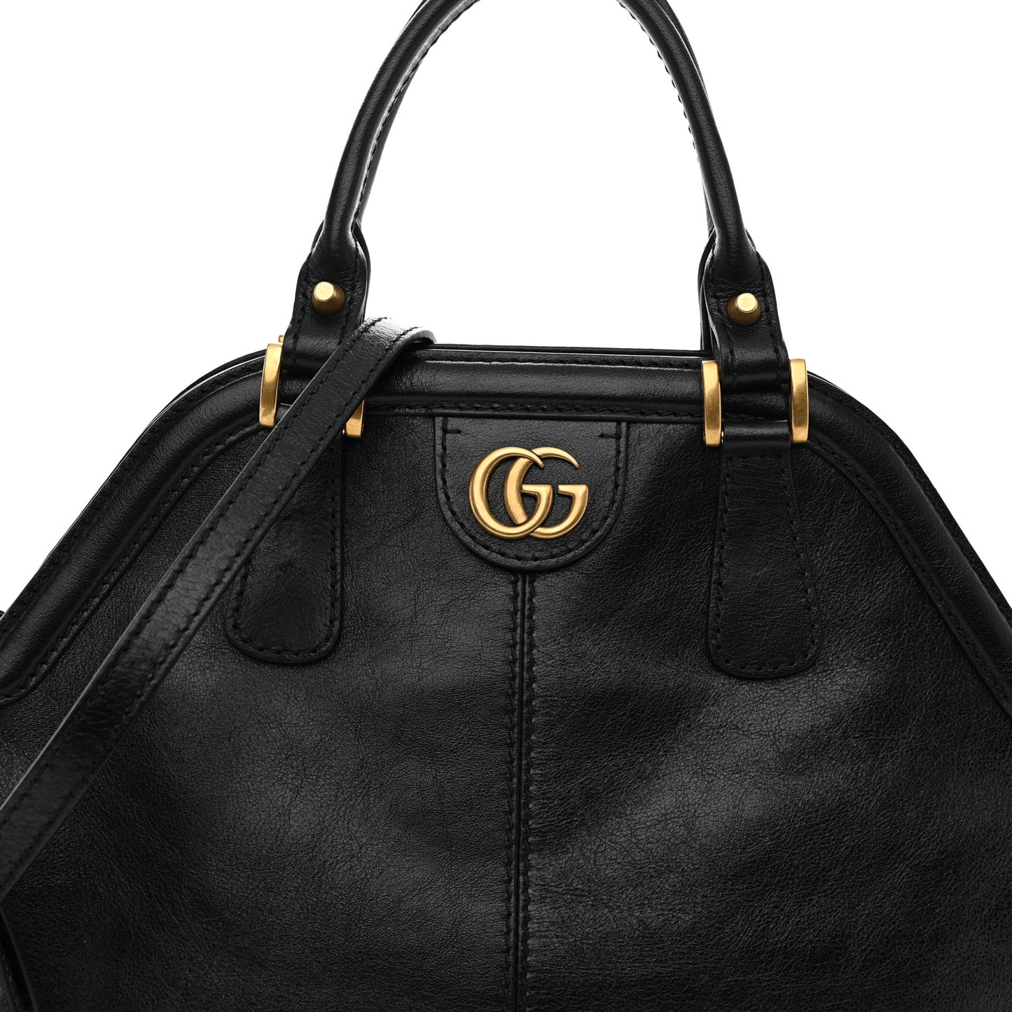 Calfskin Medium Re(Belle) Top Handle Bag Black