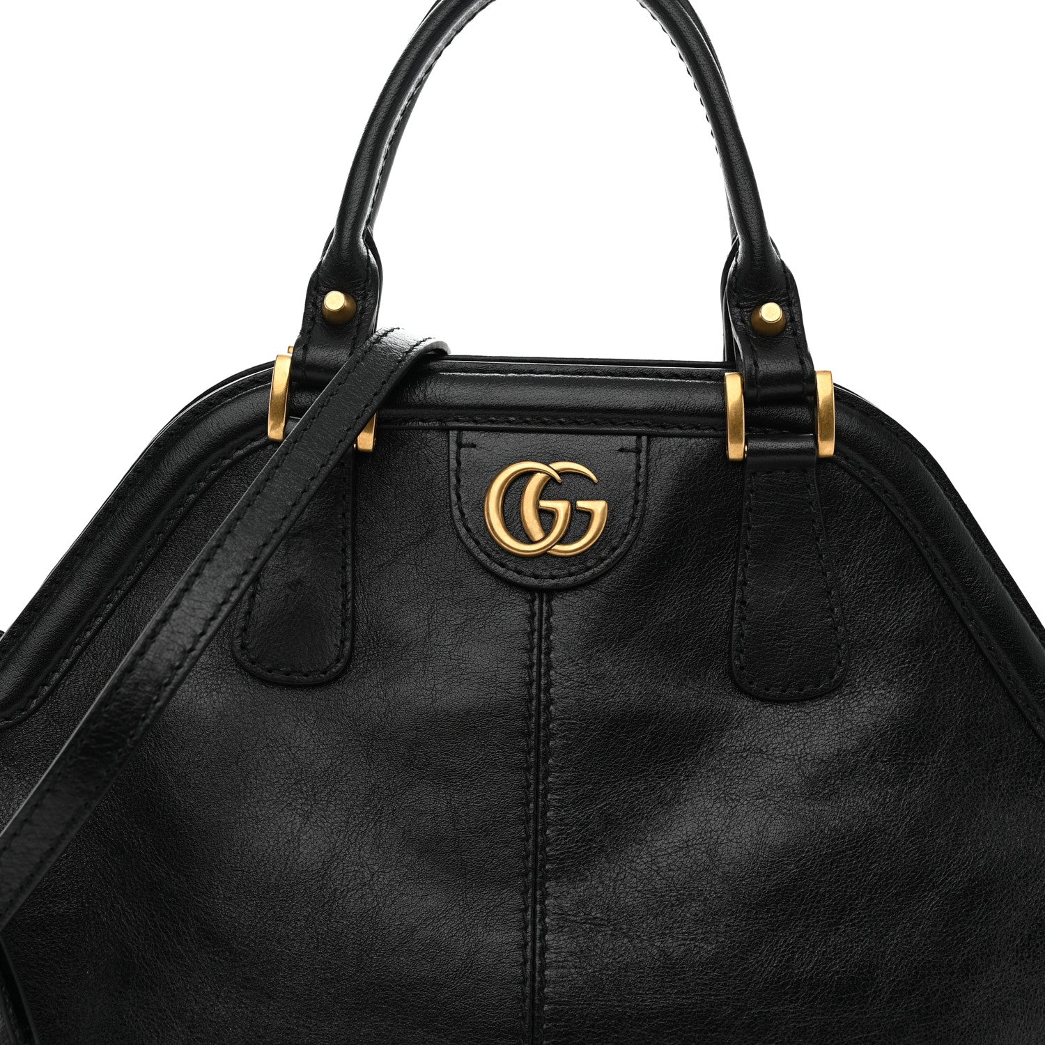 Gucci Calfskin Medium Re(Belle) Top Handle Bag Black 8 of 10