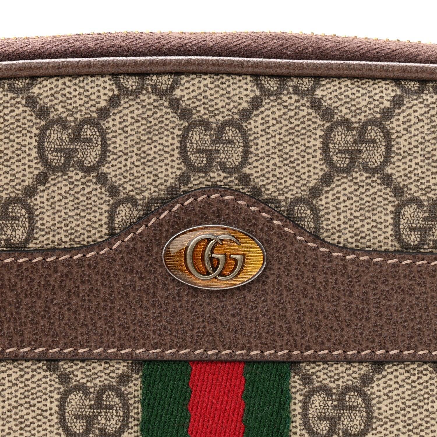 Gucci GG Supreme Monogram Ophidia Belted iPhone Case 95 38 Dark Brown 8 of 11