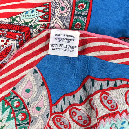 Hermes Cashmere Silk Jardin De La Maharani Losange Scarf 3 of 3