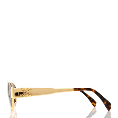 Celine Metal Triomphe 01 Sunglasses CL40235U Gold Green 3 of 7