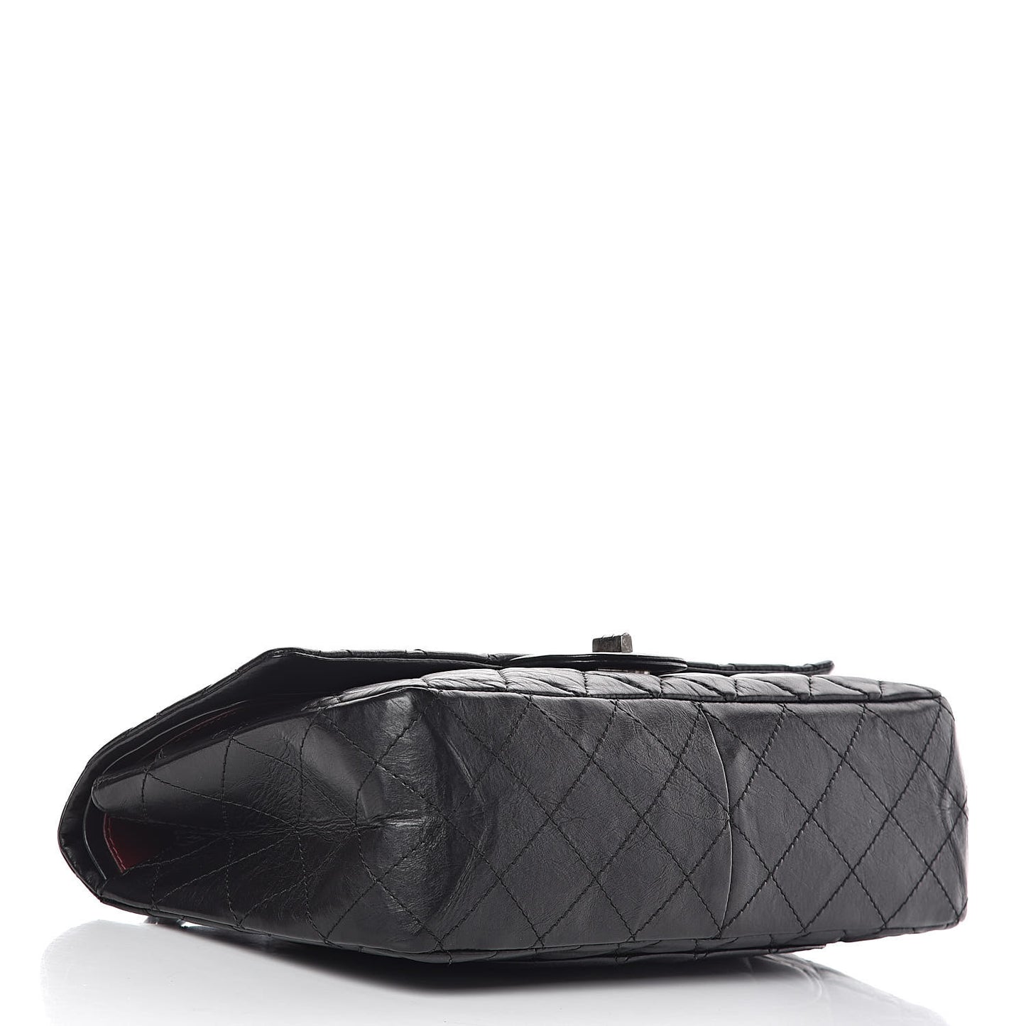 Aged Calfskin Quilted 2.55 Reissue 227 Flap Black