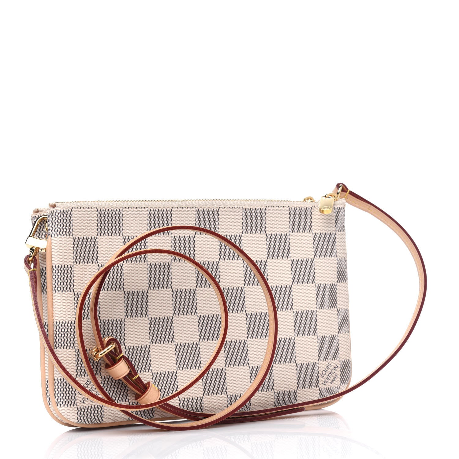 Louis Vuitton Damier Azur Double Zip Pochette 2 of 4