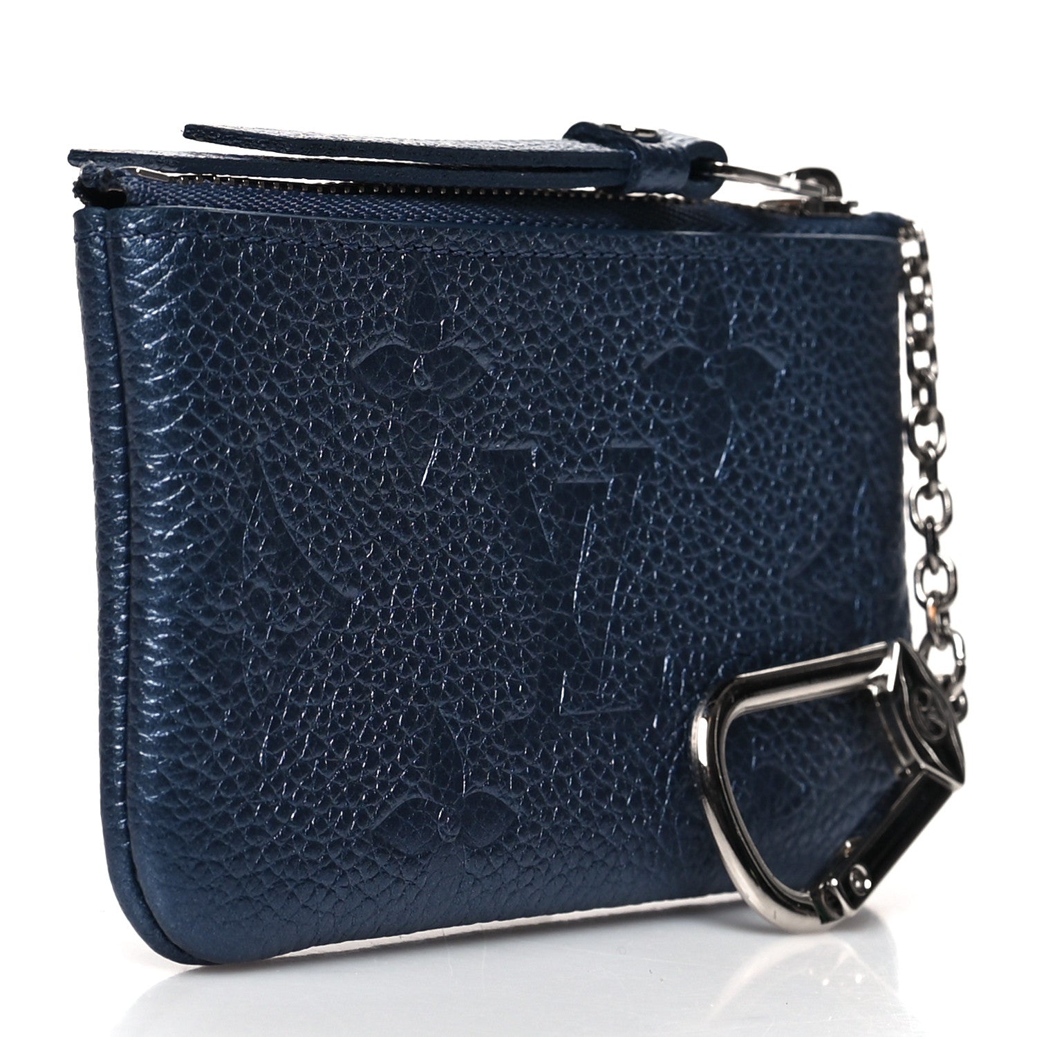 Louis Vuitton Metallic Empreinte Monogram Giant Key Pouch Navy Nacre 3 of 7