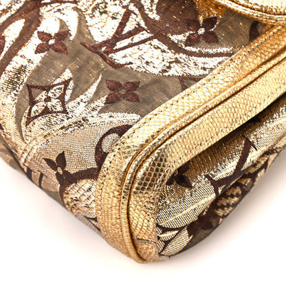 Louis Vuitton Monogram Brocade Thalie Clutch Gold 9 of 10