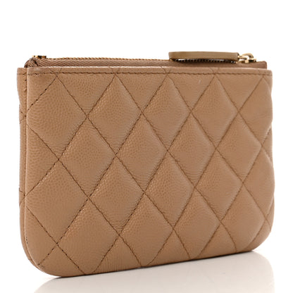 Chanel Caviar Quilted Small Cosmetic Case Beige 3 of 8