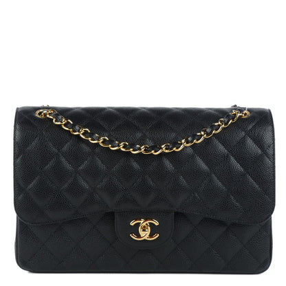 Chanel Caviar Quilted Jumbo Double Flap Black 1 of 8