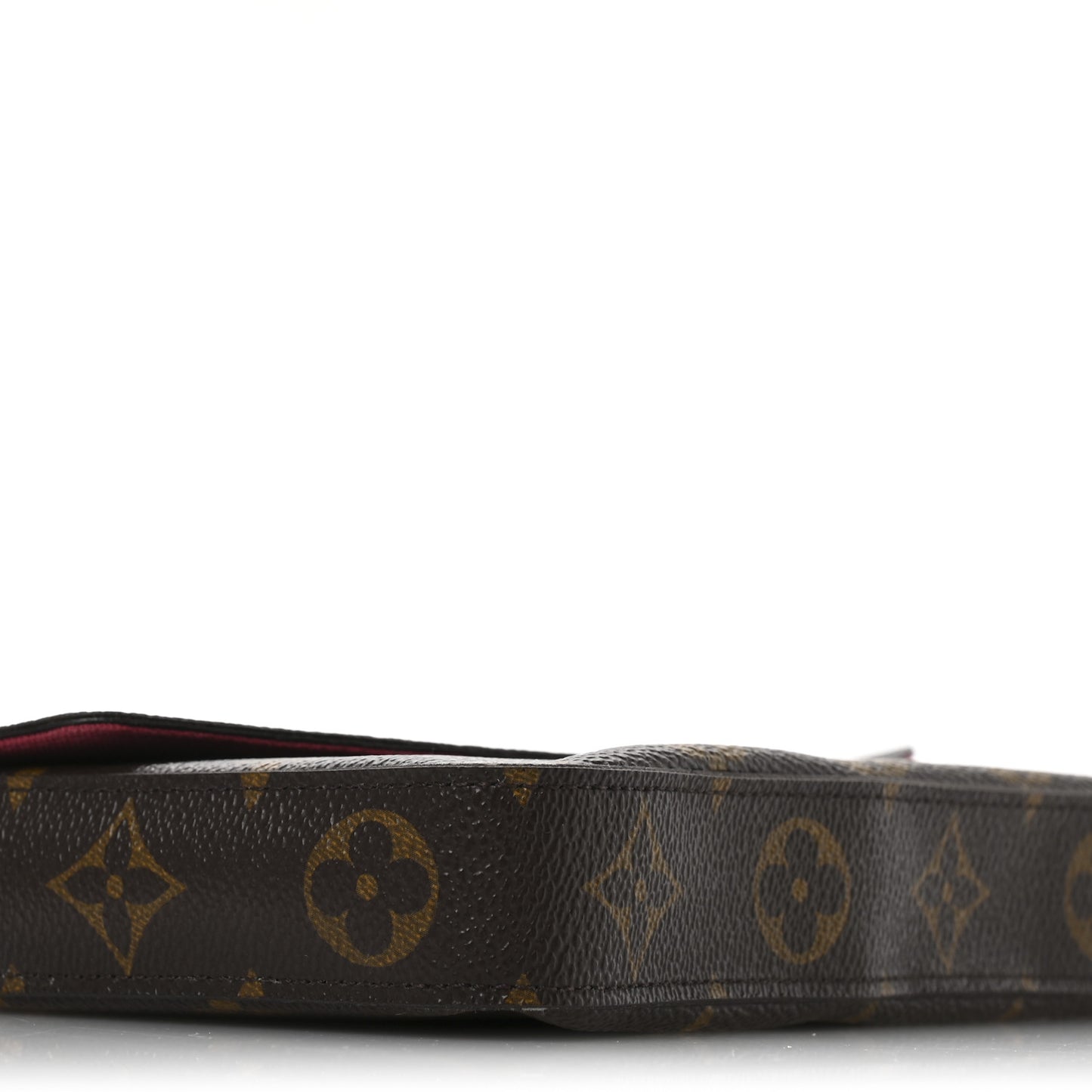 Monogram Pochette Felicie Chain Wallet Fuchsia