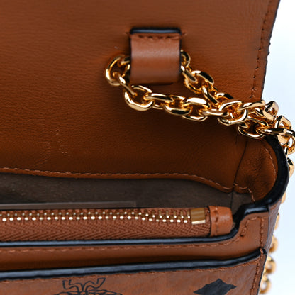 MCM Visetos Small Millie Crossbody Bag Cognac 10 of 19