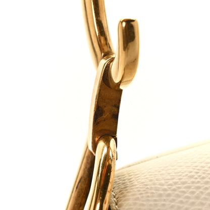 Christian Dior Grained Calfskin Saddle Bag White 19 of 21