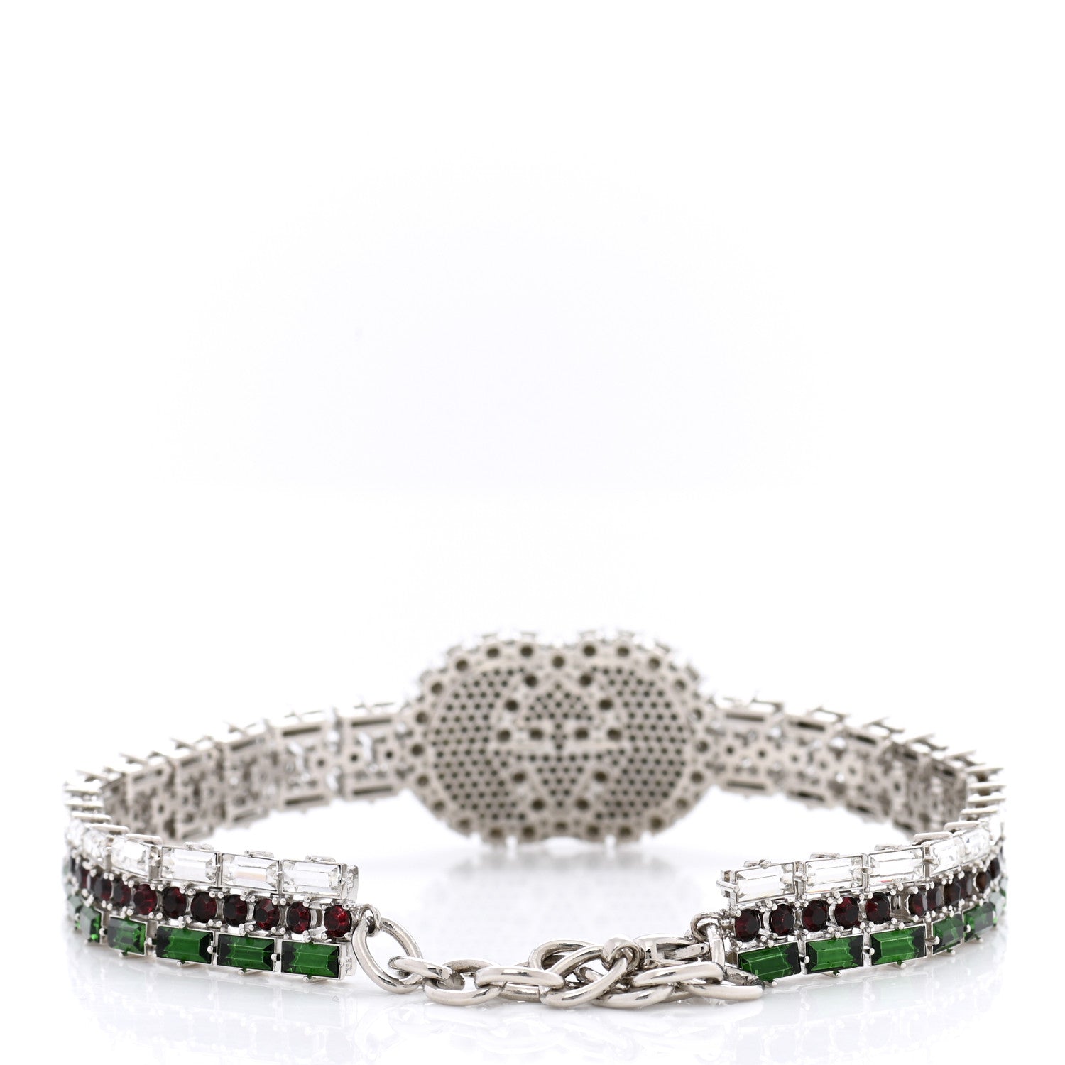 Gucci Crystals Double G Web Tennis Choker Necklace Multicolor 2 of 5