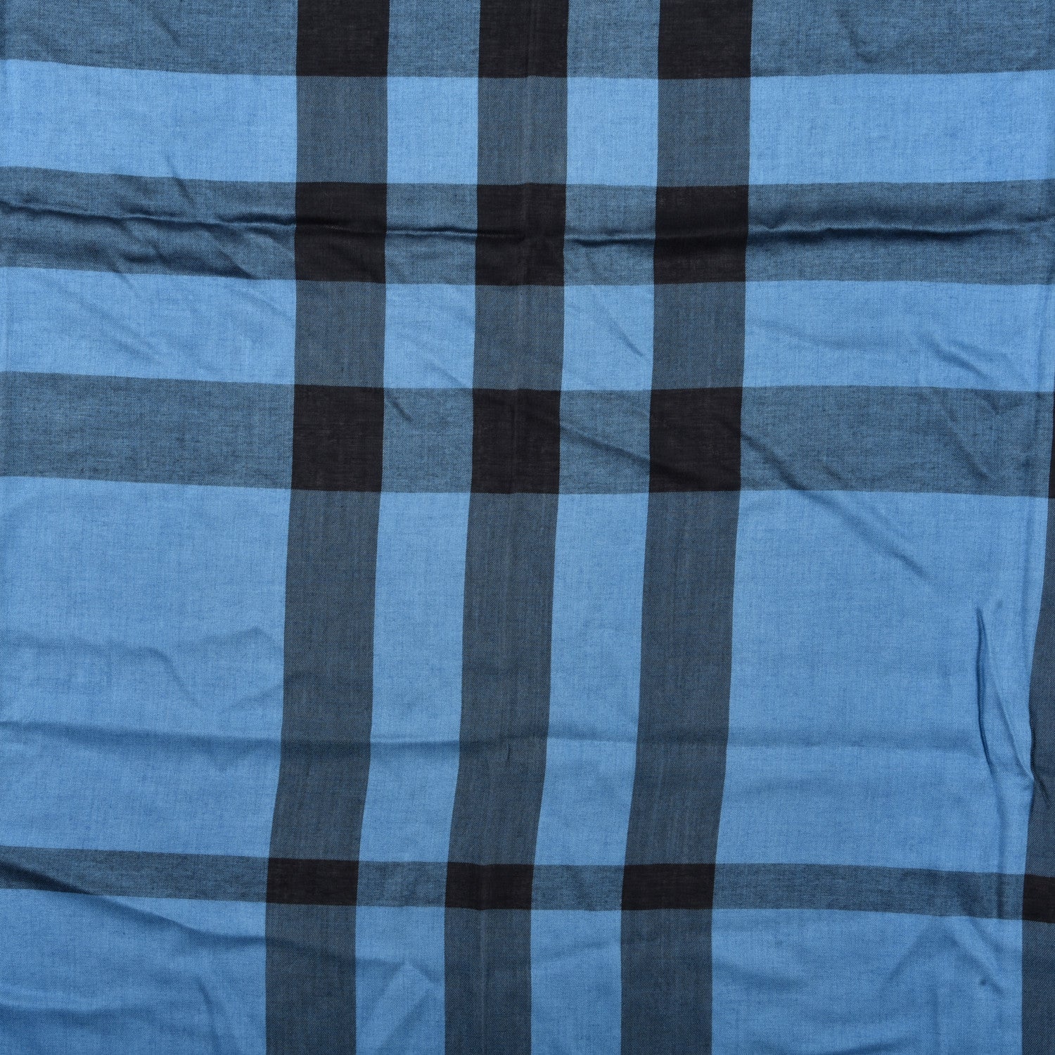 Burberry Silk Mega Check Square Scarf Blue 2 of 3