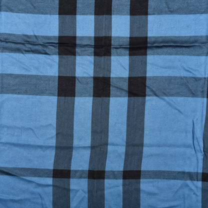 Burberry Silk Mega Check Square Scarf Blue 2 of 3