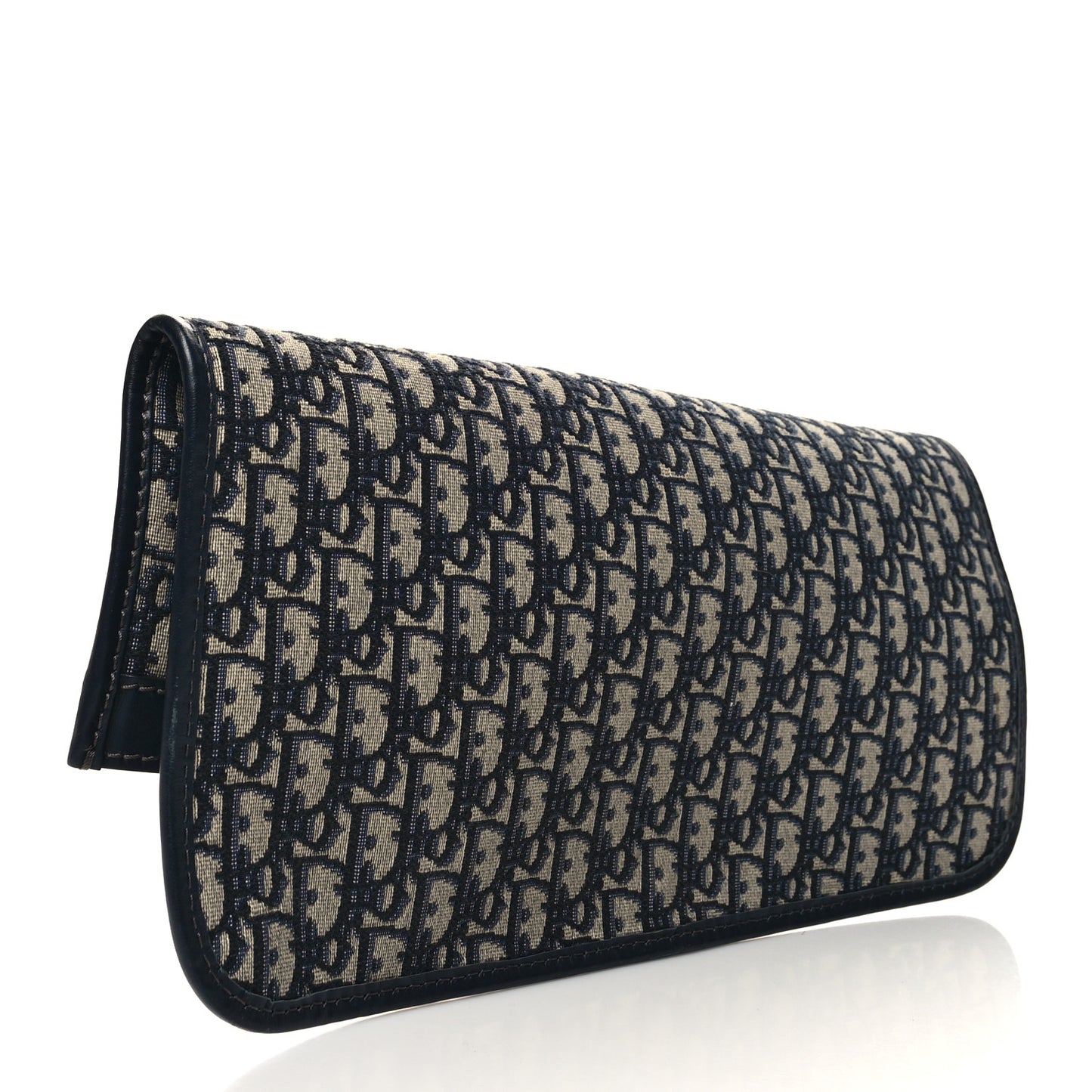 Oblique Fold Over Clutch Blue