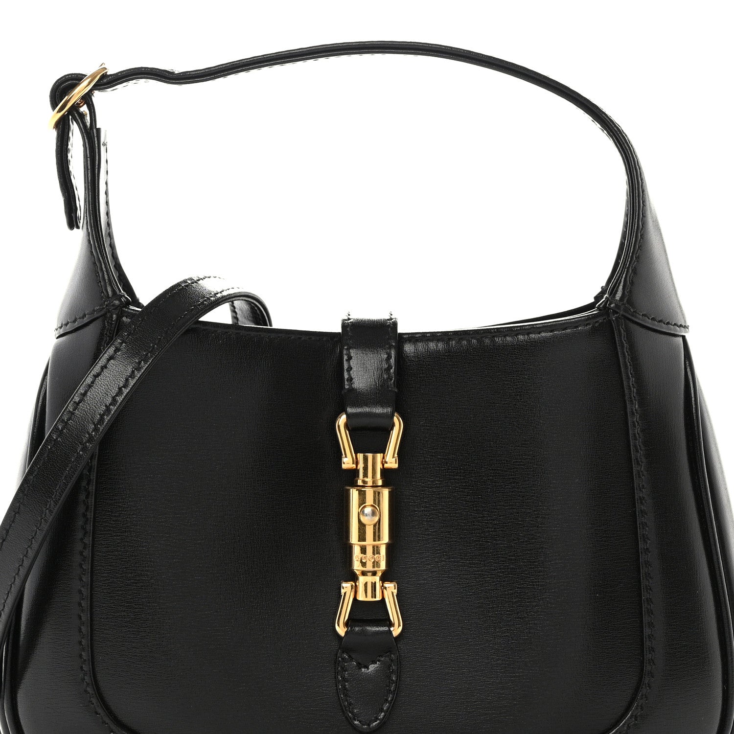 Gucci Boarded Dyana Lux Calfskin Mini Jackie 1961 Hobo Black 8 of 11