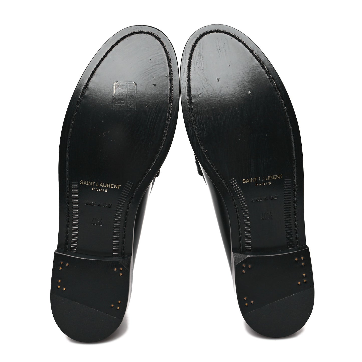 Smooth Calfskin Penny Loafers 40.5 Black