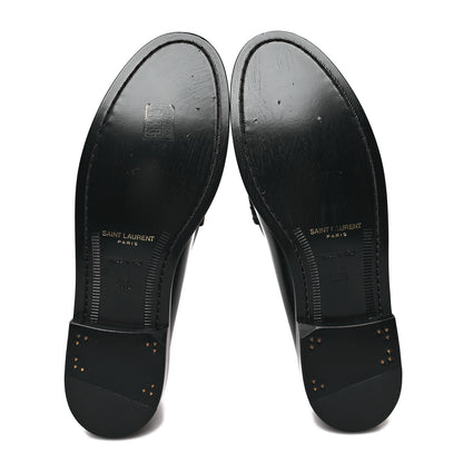 Saint Laurent Smooth Calfskin Penny Loafers 40.5 Black 5 of 9