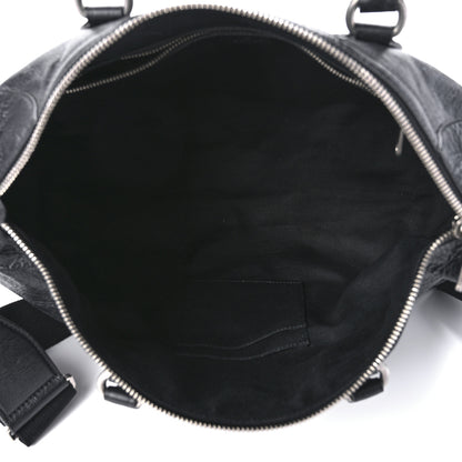 Gucci Fluffy Calfskin Morpheus Weekender Duffle Black 5 of 10