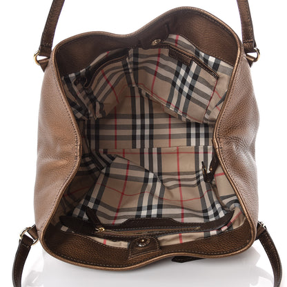 Burberry Metallic Grainy Calfskin Small Canterbury Tote Gold 5 of 12