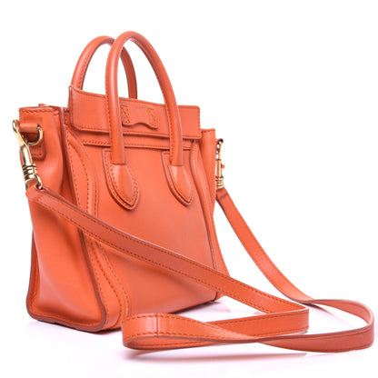 Celine Smooth Calfskin Nano Luggage Orange 5 of 20