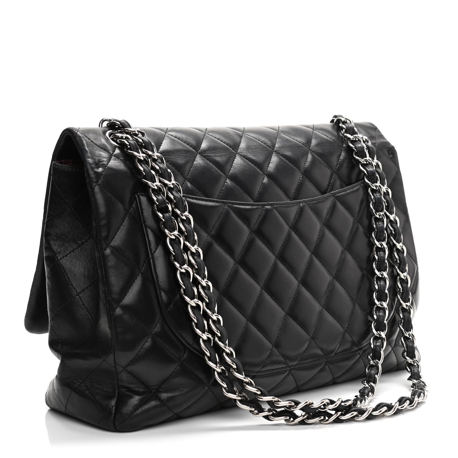 Chanel Lambskin Quilted Maxi Single Flap Black 4 of 28