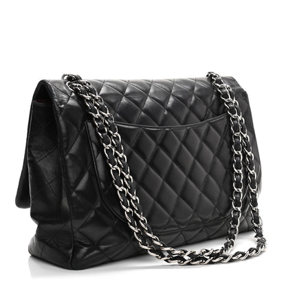 Chanel Lambskin Quilted Maxi Single Flap Black 4 of 28