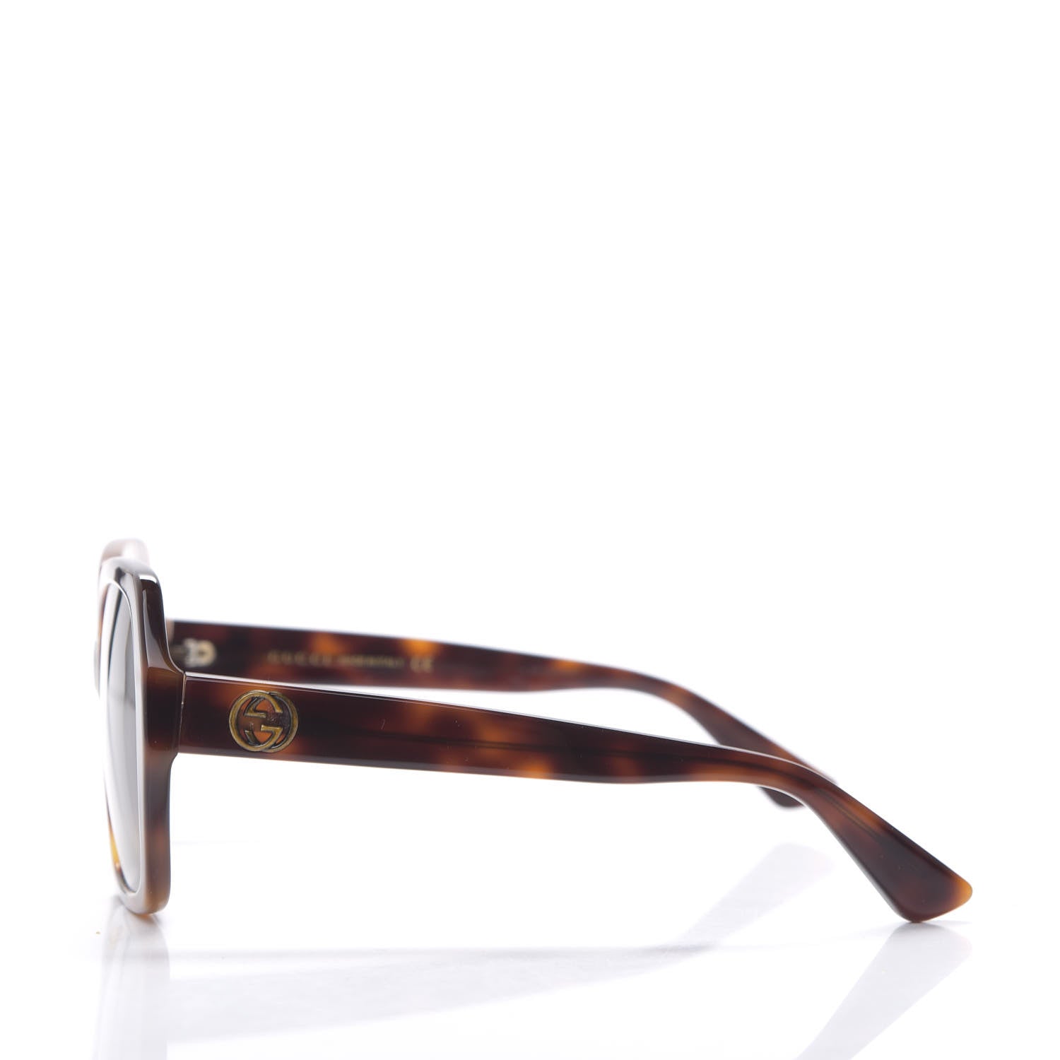Gucci Acetate Square Frame GG0096S Sunglasses Tortoise 3 of 6