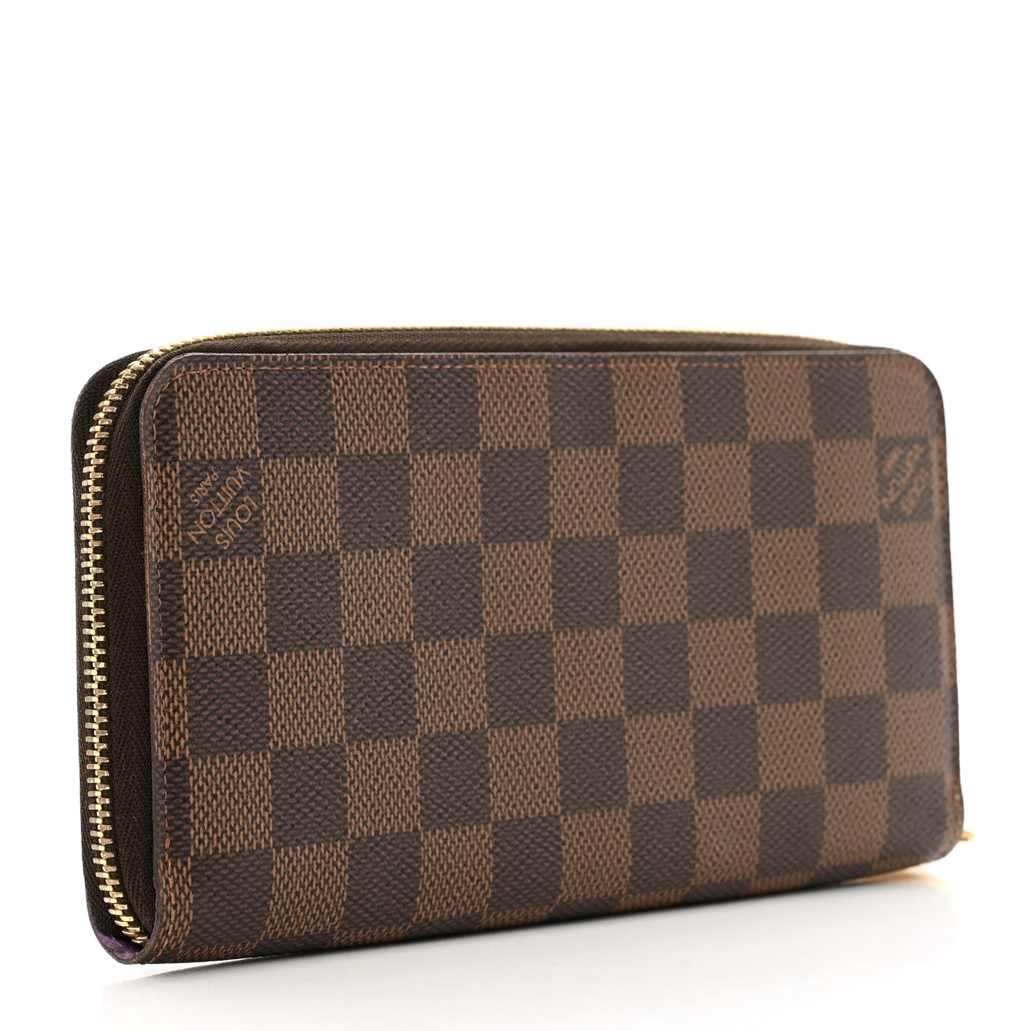 Damier Ebene Illustre Zippy Wallet Violet