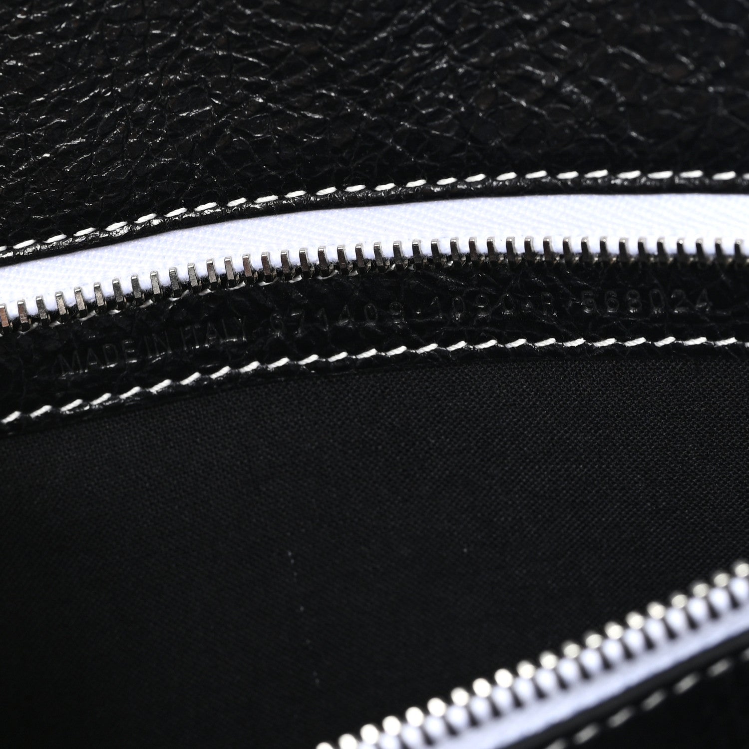 Balenciaga Agneau Arena Striped Patchwork Large Barbes East West Shopper Black White 7 of 11