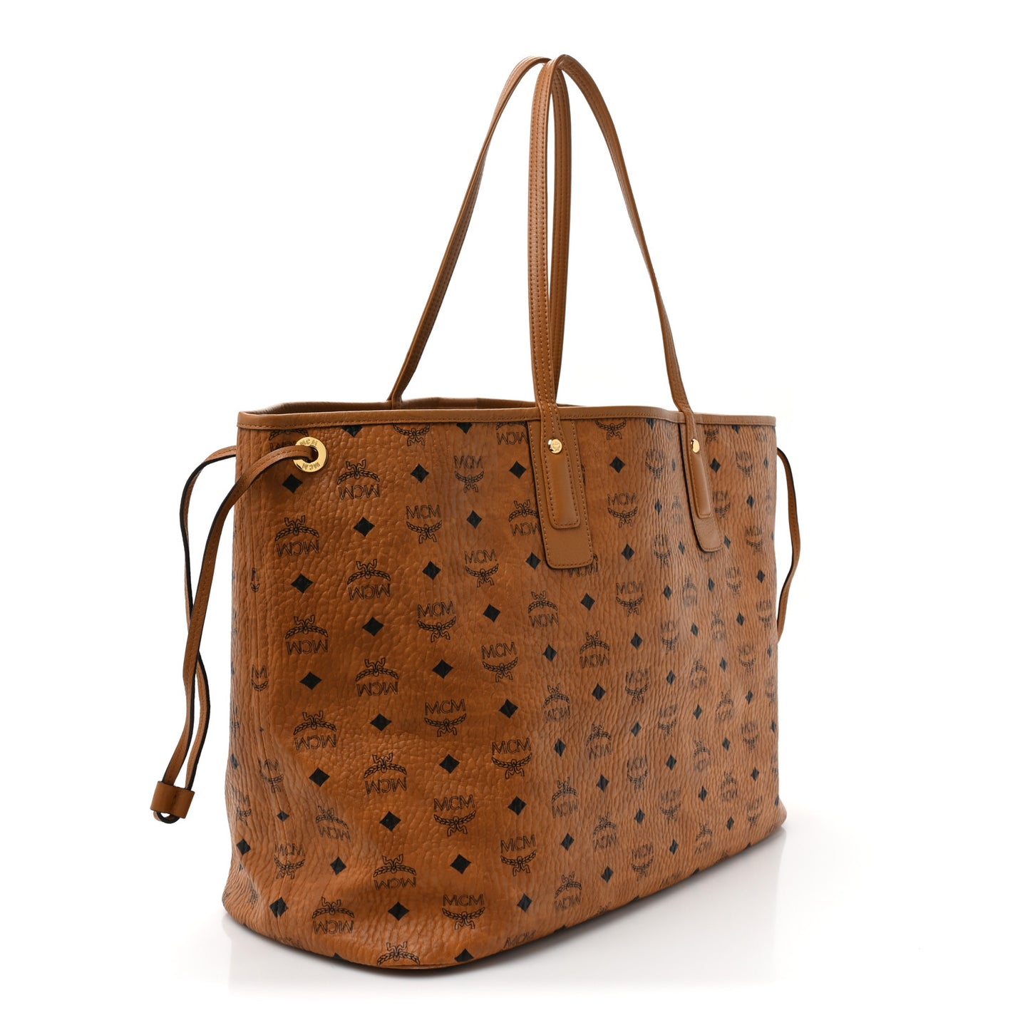 Visetos Large Liz Reversible Shopper Tote Cognac