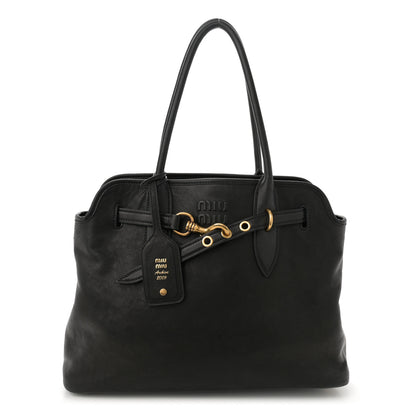 Miu Miu Nappa Medium Aventure Bag Black 1 of 14