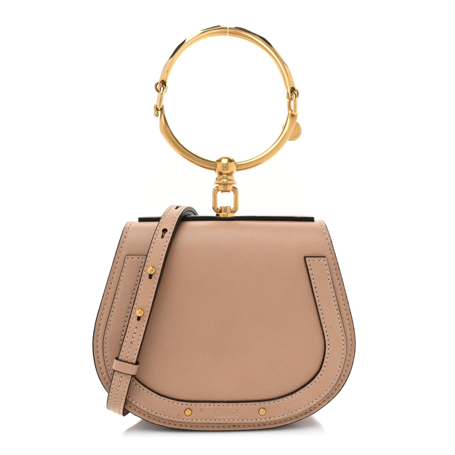Chloe Calfskin Suede Small Nile Bracelet Bag Biscotti Beige 1 of 12