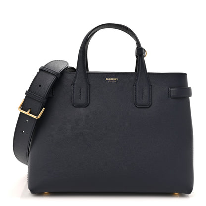 Burberry Grainy Calfskin House Check Medium Banner Tote Regency Blue 1 of 10