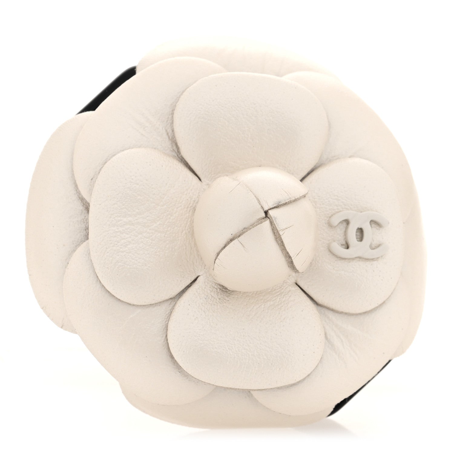 Chanel Metallic Lambskin Camellia Brooch Beige 1 of 4