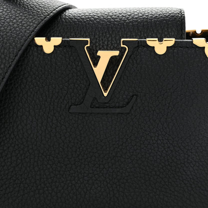 Louis Vuitton LOUIS VUITTON Taurillon Embellished Flower Crown Capucines Mini Black 7 of 10
