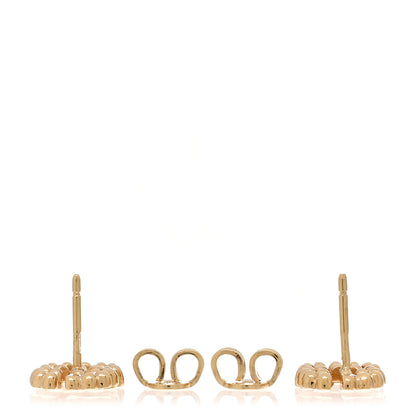 Gucci 18K Yellow Gold Running G Scalloped Stud Earrings 3 of 5