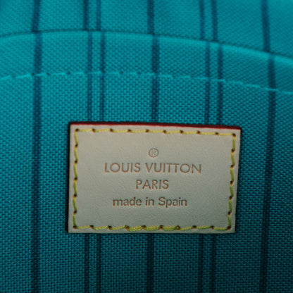 Louis Vuitton Monogram Neverfull MM GM Pochette Turquoise 6 of 7