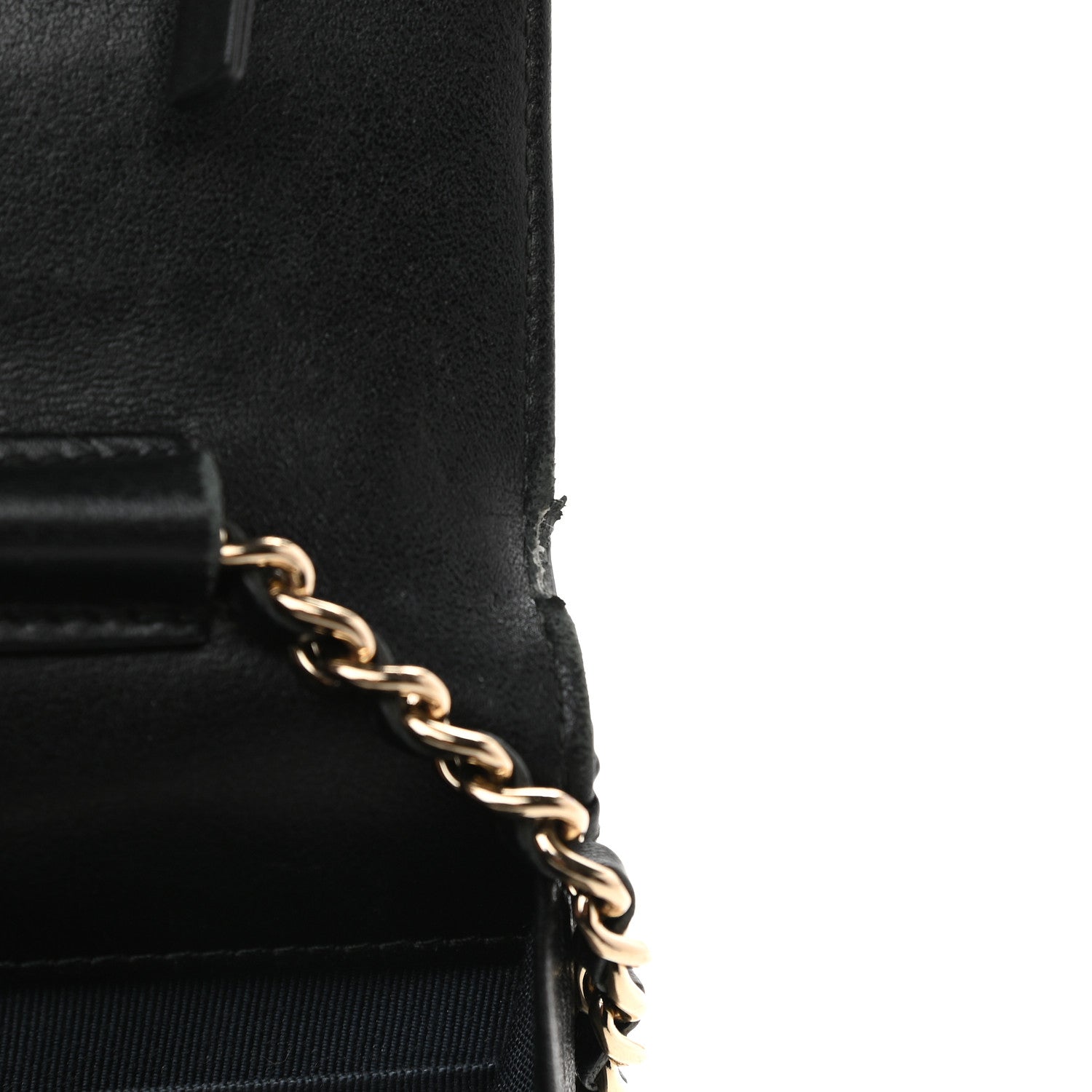Chanel Patent Quilted Wallet On Chain WOC Black 13 of 13