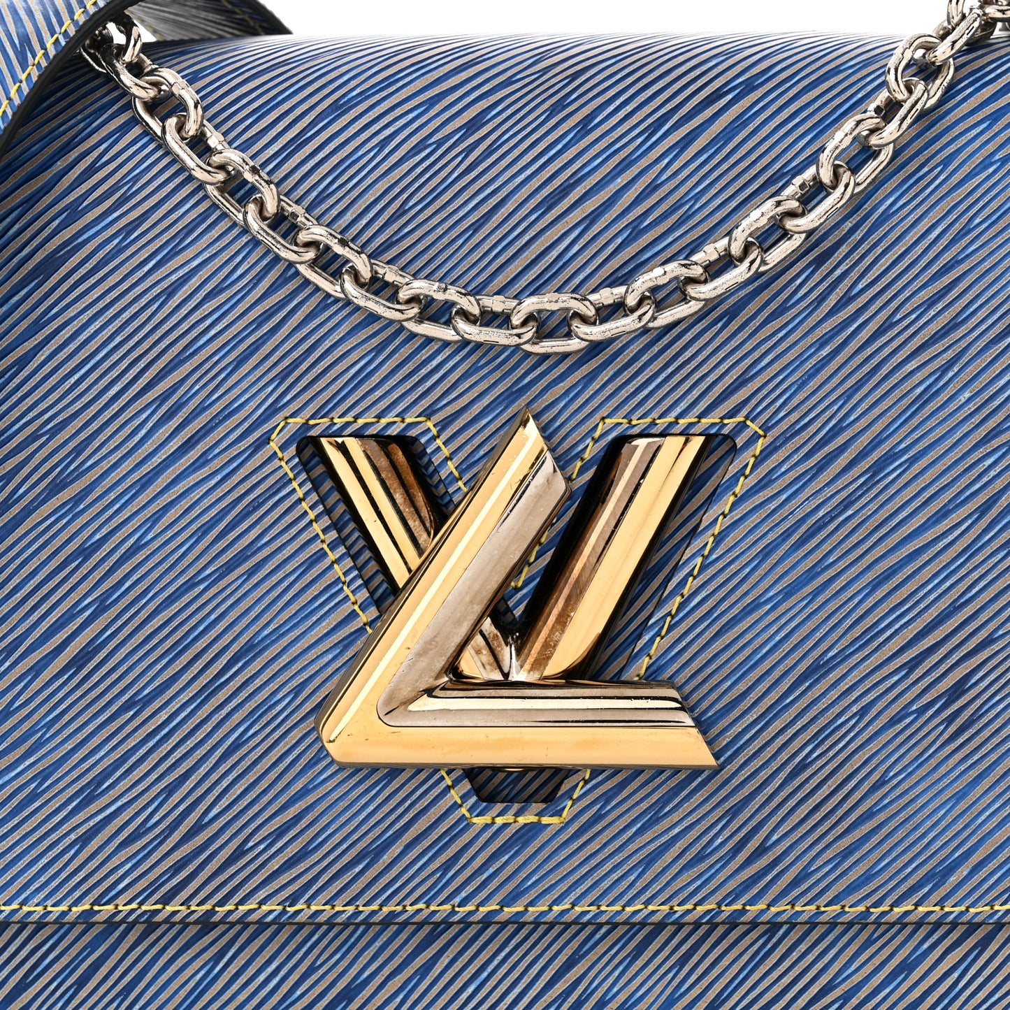 Epi Twist Shoulder Bag MM Denim Light