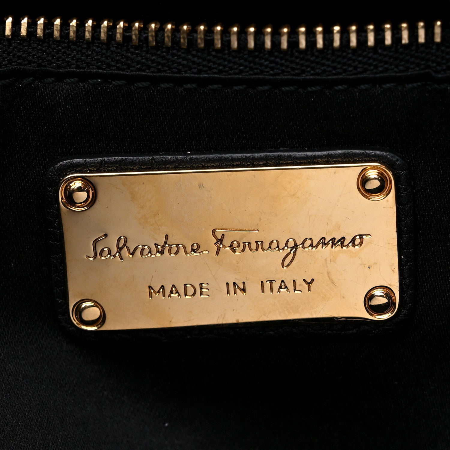 Salvatore Ferragamo Grained Calfskin Bitter Pocket Tote Black 6 of 15