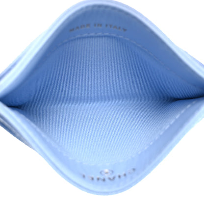 Chanel Caviar Quilted Card Holder Light Blue 5 of 8