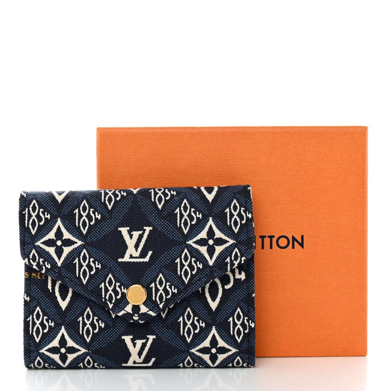 Louis Vuitton Jacquard Since 1854 Victorine Wallet Blue 8 of 8