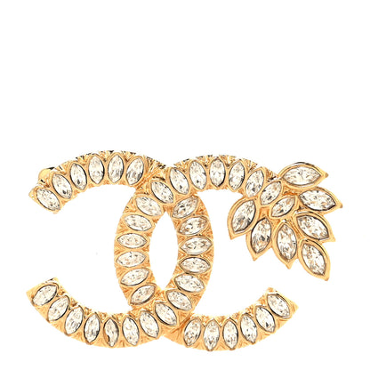 Chanel Crystal Wheat CC Brooch Gold 1 of 4