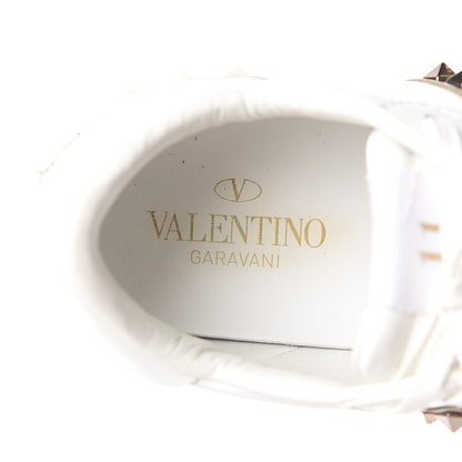 Valentino Garavani Calfskin Rockstud Untitled Open Sneakers 37 White Pewter 7 of 18