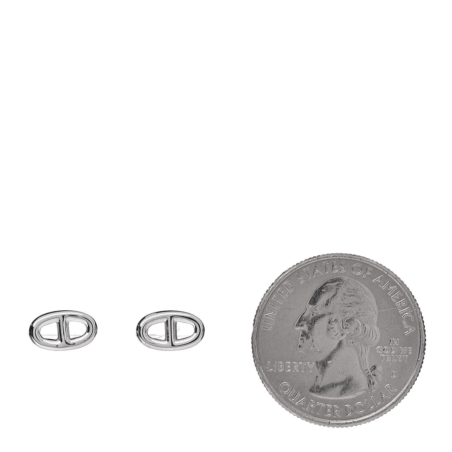 Hermes Sterling Silver TPM Farandole Earrings 2 of 5