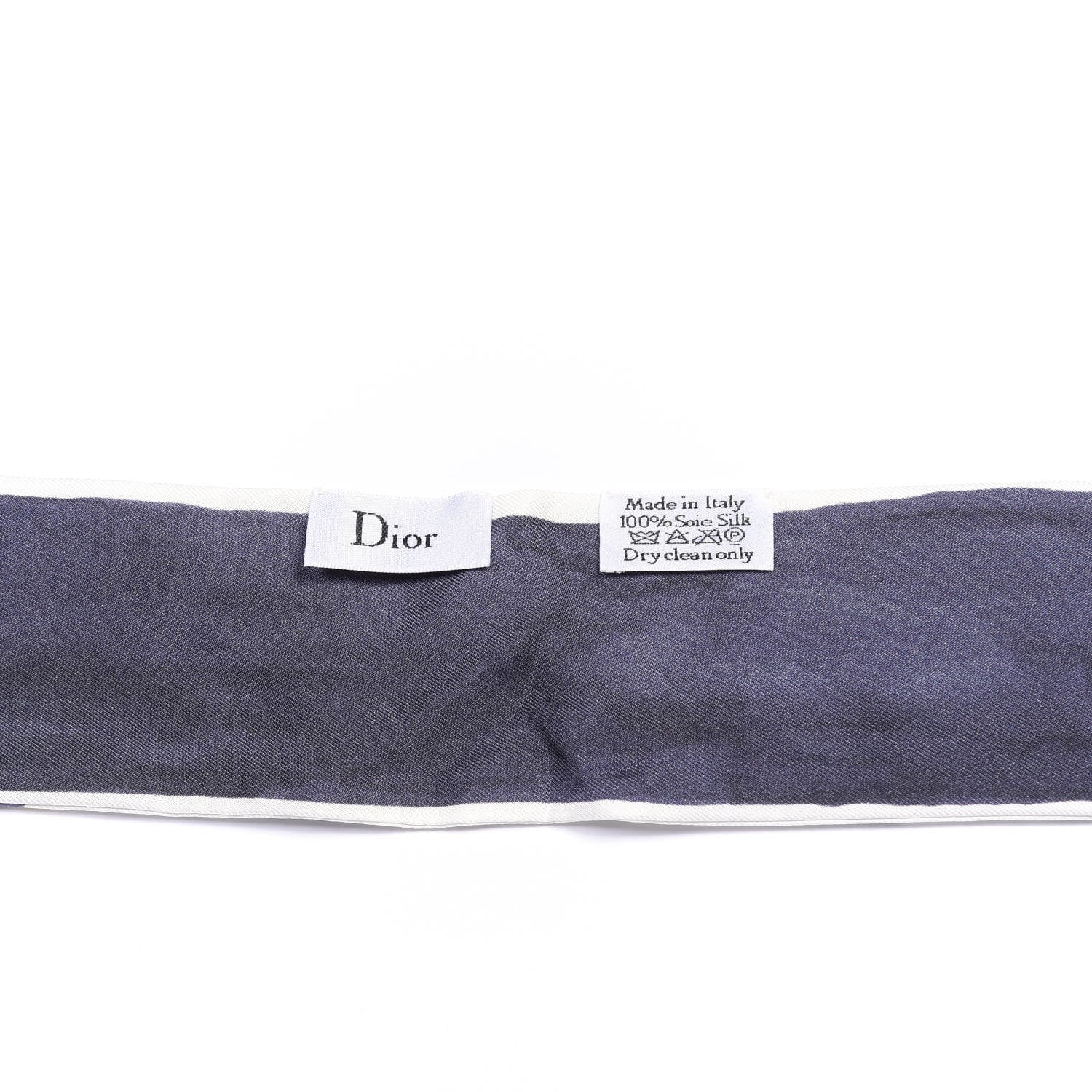 Christian Dior Silk ABCDior R Mitzah Scarf Dark Blue 3 of 4