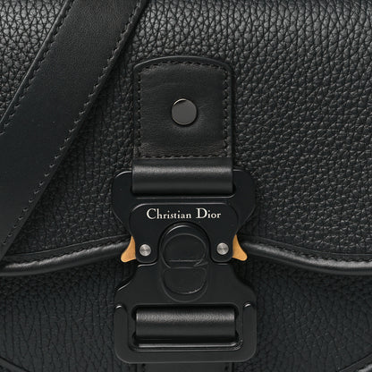Christian Dior Grained Calfskin Mini Saddle Messenger Bag With Strap Black 8 of 11