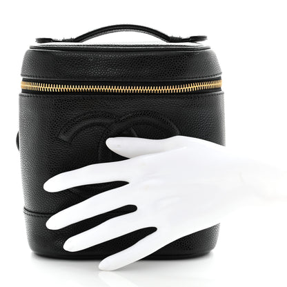 Chanel Caviar Vanity Cosmetic Case Black 2 of 8
